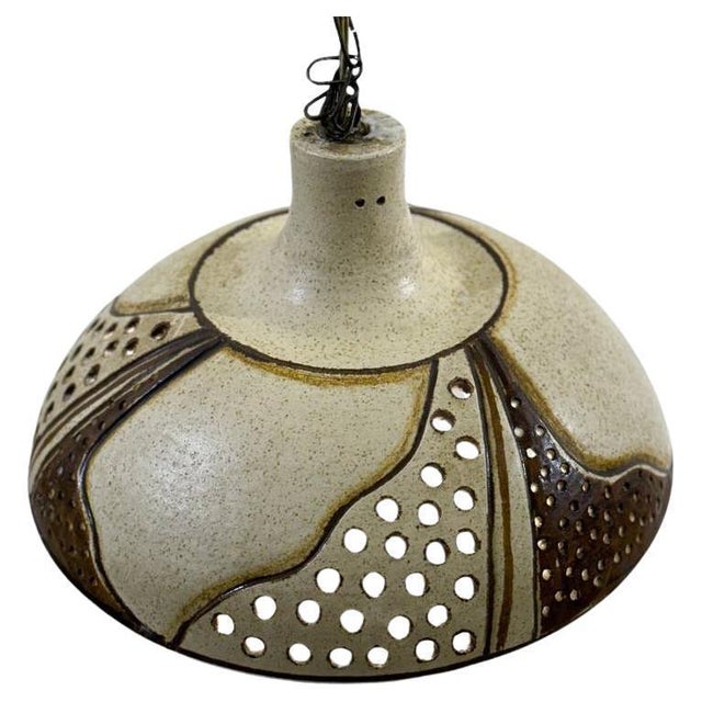 Mid-Century Modern Scandinavian Ceramic Pendant Lamp, 1960s For Sale - Image 6 of 6