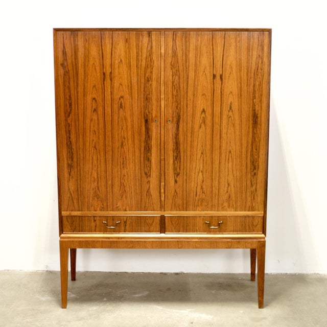 O. Bank Larsens Møbelfabrik Cutlery Cabinet / Highboard / Tall Sideboard / Liquor Cabinet For Sale - Image 10 of 14