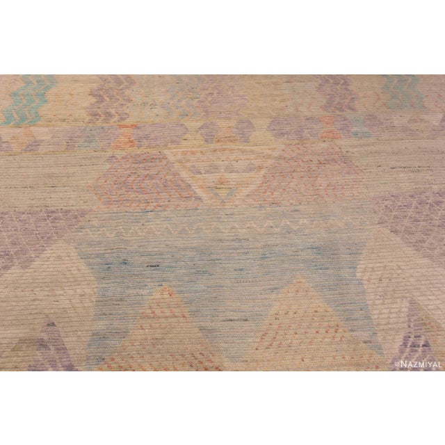 Tribal Nazmiyal Collection Handmade Wool Pile Casual Tribal Design Modern Area Rug For Sale - Image 3 of 7