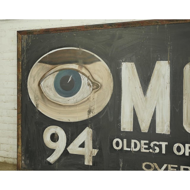 Reclaimed Moscot's Optical Marty Supreme Movie Prop Sign For Sale - Image 4 of 10