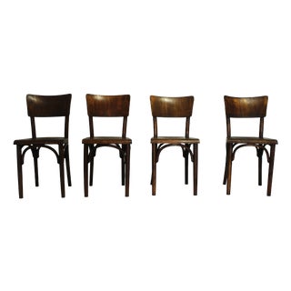 H-48 Pub Chairs by Michael Thonet, 1930s, Set of 4 For Sale