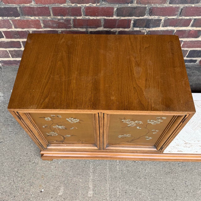 Henredon In the Style Roenzo Rutili Possibly Henredon 3 Part Credenza Storage Display Cabinet For Sale - Image 4 of 12