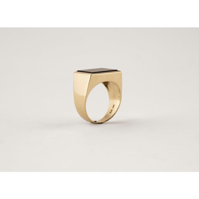 Vintage Gold Ring with Onyx, 1970s For Sale - Image 10 of 10