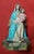 Polychrome Plaster Statue of Virgin of the Sacred Heart and Jesus, 19th Century For Sale - Image 6 of 8