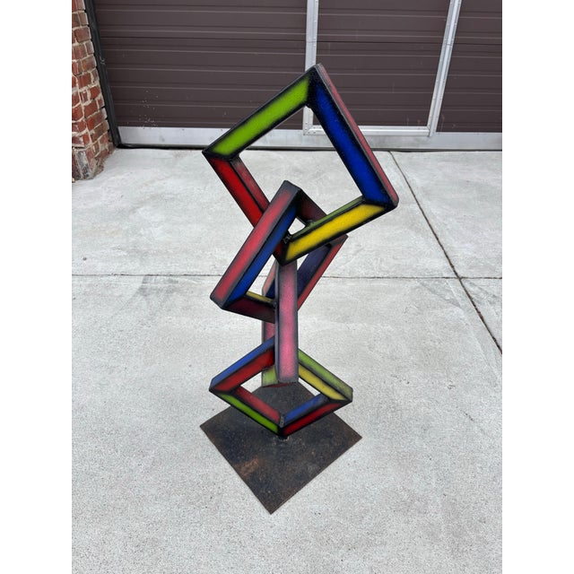 1970s 1970s Painted and Welded Sculpture For Sale - Image 5 of 8