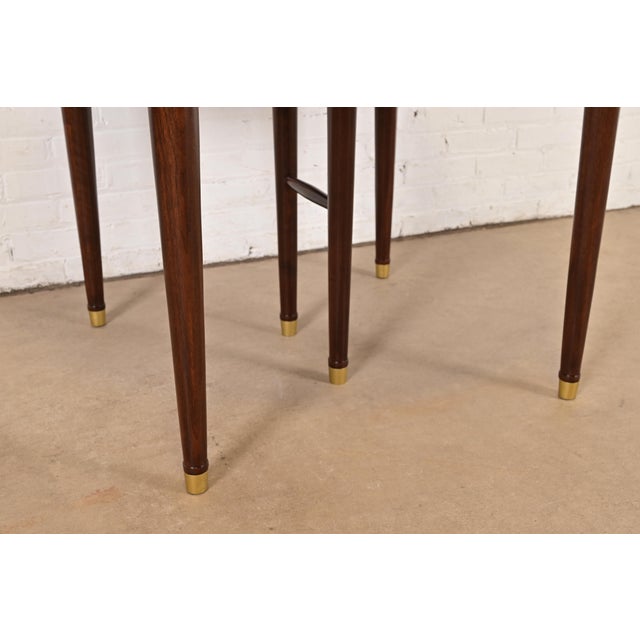 Henredon French Regency Louis XVI Walnut Extension Dining Table, Newly Refinished For Sale - Image 11 of 14