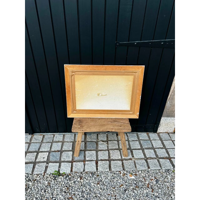 This mid-century style oil on board showcases a stunning blend of bold, vibrant colors and timeless vintage design. Hand-...