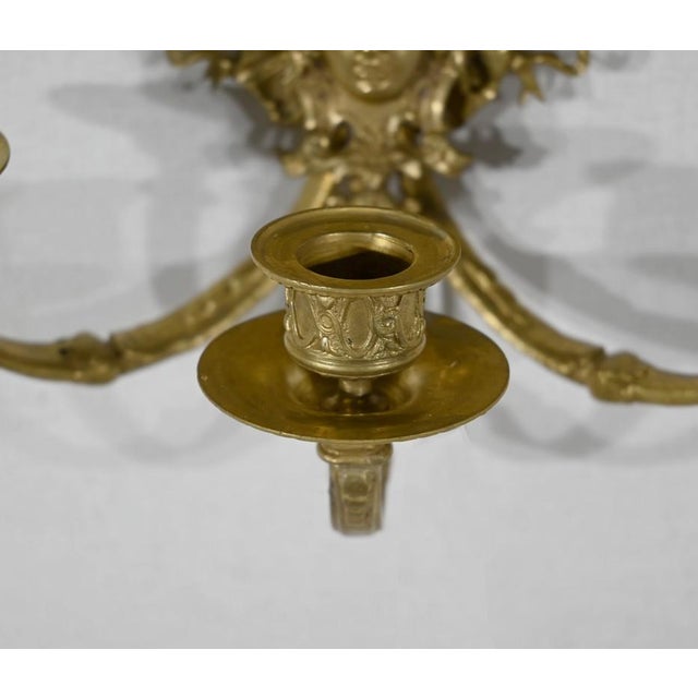 Napoleon III Gilded Bronze Wall Lights, Set of 2 For Sale - Image 9 of 18