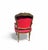 Vintage French Louis XV Style Giltwood Armchair with Rococo Carved Frame and Nailhead Trim, 1940s For Sale - Image 9 of 17