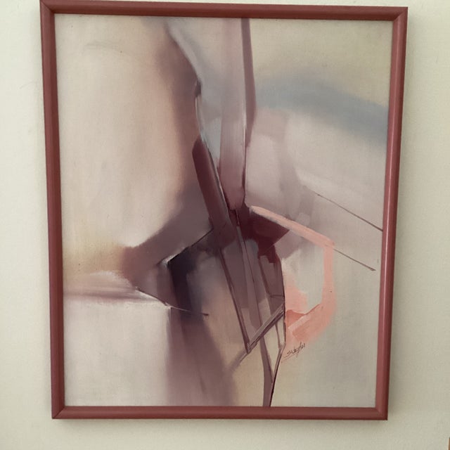 Late 20th Century Abstract Impressionist Framed Painting by J.Kulger For Sale - Image 11 of 12