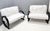 White Faux Fur Sofa with Black Wooden Frame, Italy, 1940s For Sale - Image 4 of 11