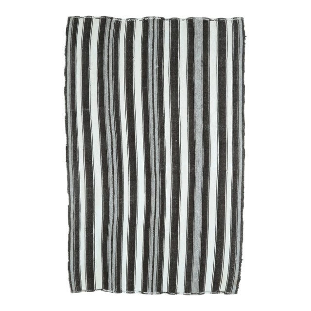 1970s Handwoven Vintage Turkish Wool Flatweave Kilim Rug For Sale