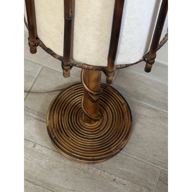 Vintage Rattan Floor Lamp, 1960s For Sale - Image 10 of 18
