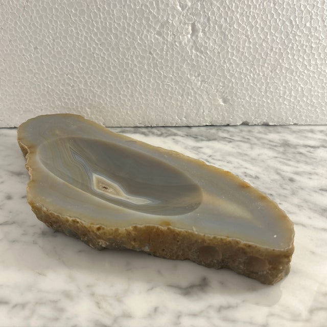 Smoothly Polished Natural Agate Catchall For Sale - Image 4 of 8