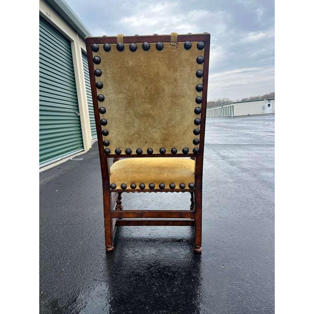 2000 - 2009 Spanish Revival Studded Armchair For Sale - Image 5 of 7
