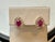 3.5 Carat Oval Natural Ruby & 1.2 Ct Diamond Stud Earrings 14 Karat Yellow Gold For Sale - Image 10 of 18