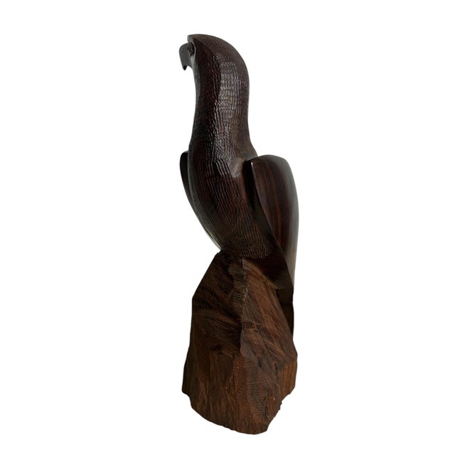 Mid 20th Century Vintage 1960’s Ironwood Hand Carved Eagle Bird Folk Art For Sale - Image 5 of 11