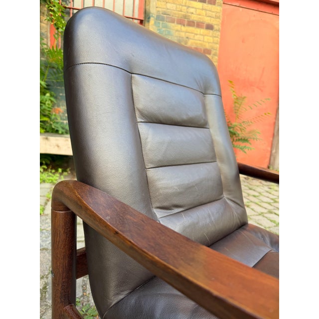 Armchair in Dark Brown Real Leather from Dyrlund For Sale - Image 9 of 11