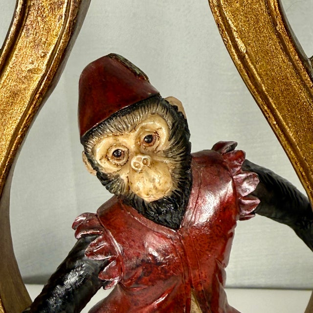 Frederick Cooper Vintage Hollywood Regency Singerie Bell Hop Monkey Table Lamp For Sale - Image 4 of 16