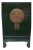Imported Large Gem-Tone Green Lacquer Wedding Cabinet For Sale