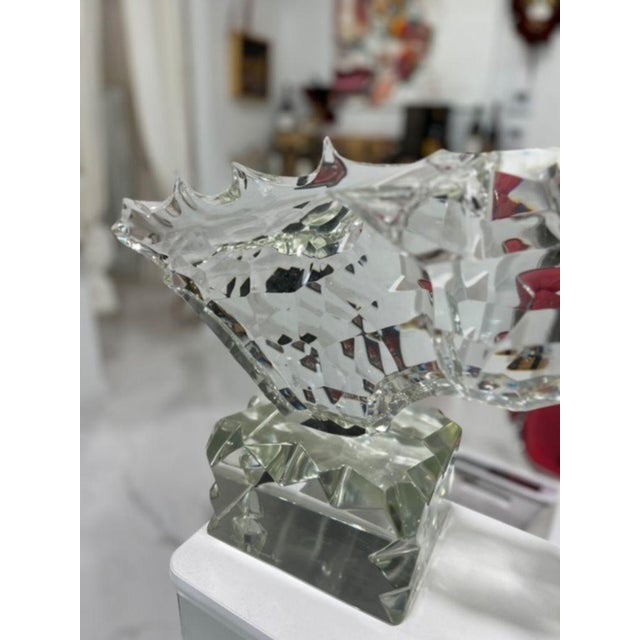 This fabulous clear Murano Glass Horse Head was created by the late Pino Signoretto, considered the greatest Glass...