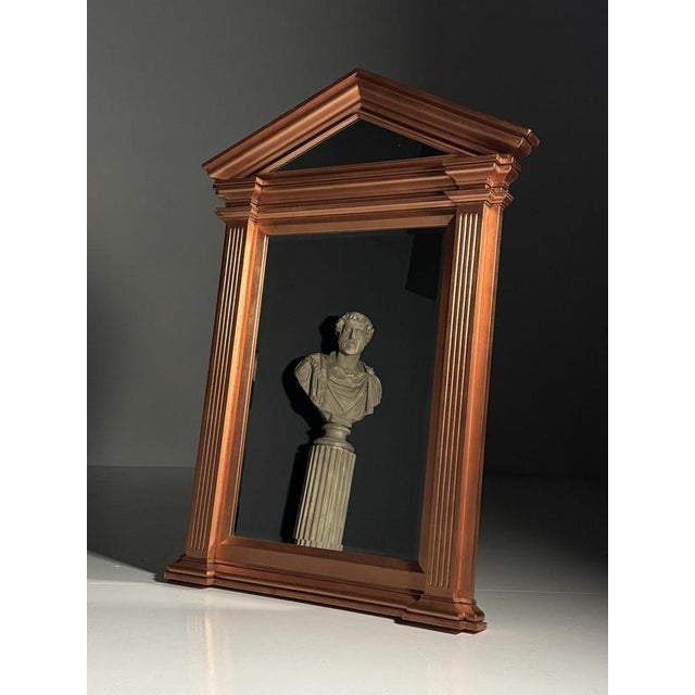 Wood Neoclassical Mirror in Copper-Colored For Sale - Image 7 of 18