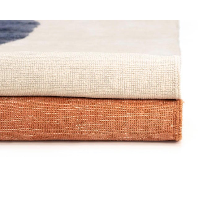 Textile Hand-Knotted Wool Rug by Azele Studio For Sale - Image 7 of 10