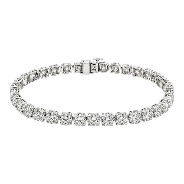 14k Diamond Cluster Bracelet For Sale