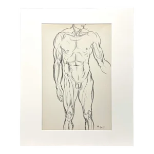 Vintage Male Erotica, Figure Study by Artist Harold Haydon
