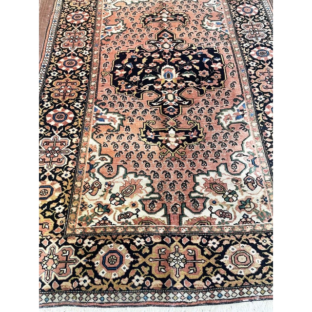 Black Antique Persian Feraghan Sarouk Rug, 3'4" X 5'2" For Sale - Image 8 of 10