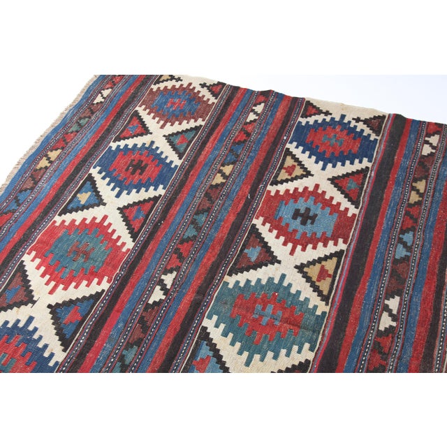 Antique Shirvan Kilim – Caucasian Flatweave, Late 19th Century -5' 11'' X 8' 11'' For Sale - Image 10 of 14