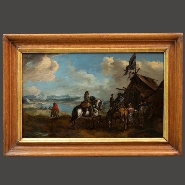 Philips Wouwerman, Dutch Landscape, 1660, Oil on Panel For Sale - Image 7 of 8