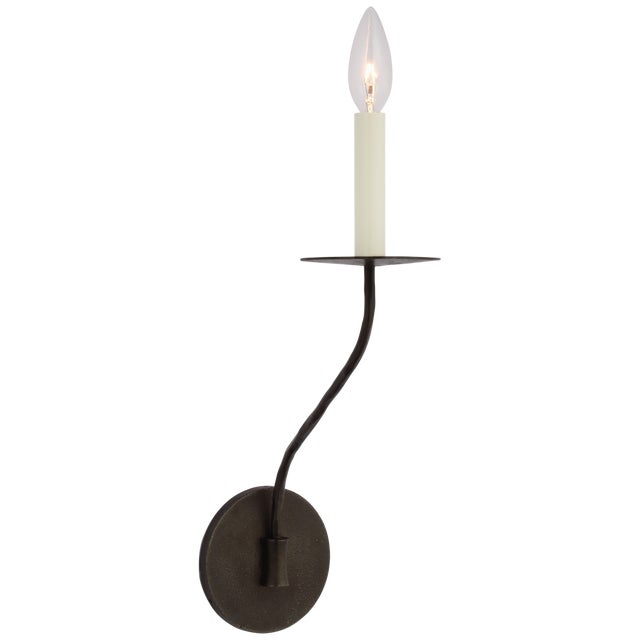 Ian K. Fowler for Visual Comfort Signature Belfair Medium Single Sconce in Aged Iron For Sale