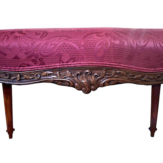 Antique Louis XV-style Upholstered Piano Bench For Sale In San Francisco - Image 6 of 10