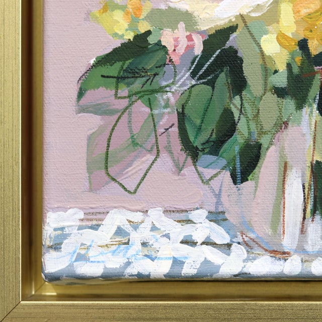 Abundance of Summer - Abstract Colorful Floral Still Life Mixed Media Original Artwork by Kellie Newsome For Sale - Image 4 of 9