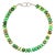 Aria Jewelry Design 18 Inch Green Chrysoprase Rondel Necklace For Sale