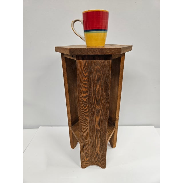 Antique Oak Plant Stand For Sale - Image 13 of 13