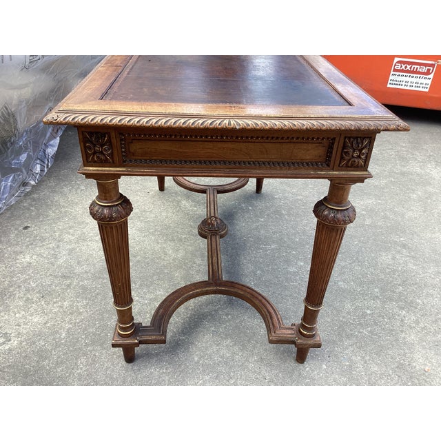 French French Louis XVI-Style Bureau Plat Desk For Sale - Image 3 of 13