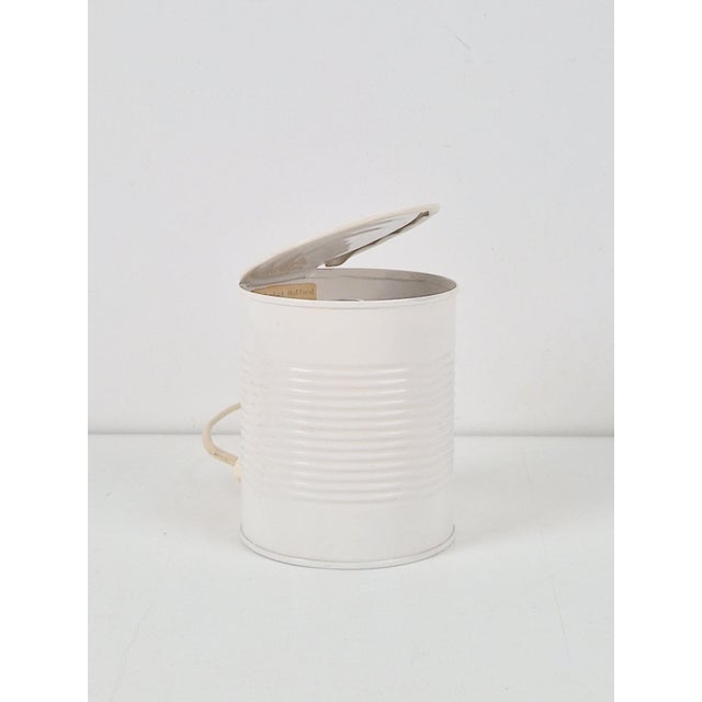 Pop Art White Metal Can Table Lamp by Vrieland, 1970s For Sale - Image 4 of 10