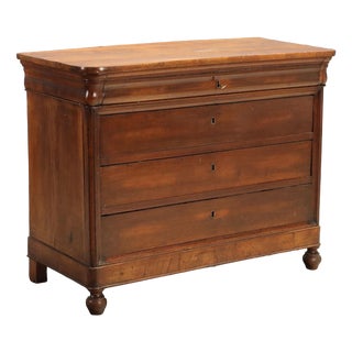 19th Century Louis Philippe Walnut Chest of Drawers, Italy For Sale