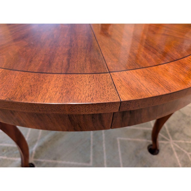 Late 20th Century Late 20th Century John Widdicomb Biedermeier Style 48" Round Extendable Dining Table For Sale - Image 5 of 15