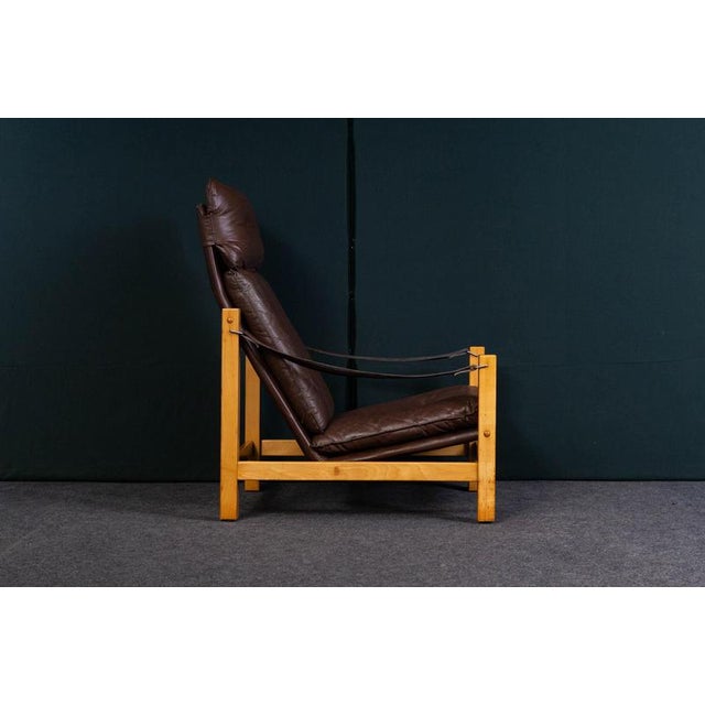 Set of Leather Armchair with Ottoman For Sale - Image 9 of 18