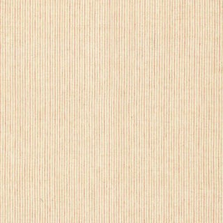 Schumacher Mackay Linen Stripe Sheer Fabric in Red Earth For Sale