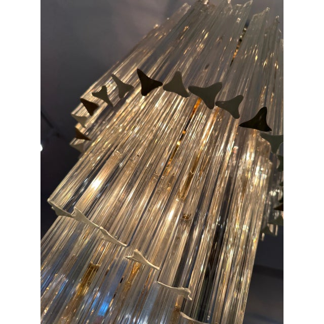 Large Italian Murano Glass Spiral Chandelier from Novaresi, 1980s For Sale - Image 6 of 9