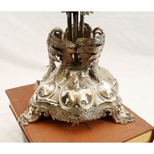 Silver Plate Palm Tree Candelabra, Sheffield For Sale - Image 4 of 18