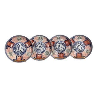 Small Antique Japanese Imari Plates, 1900, Set of 4 For Sale