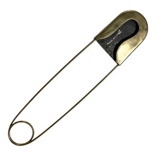 Oversize Brass Safety Pin For Sale
