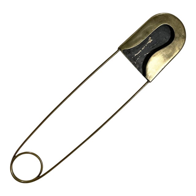 Oversize Brass Safety Pin For Sale