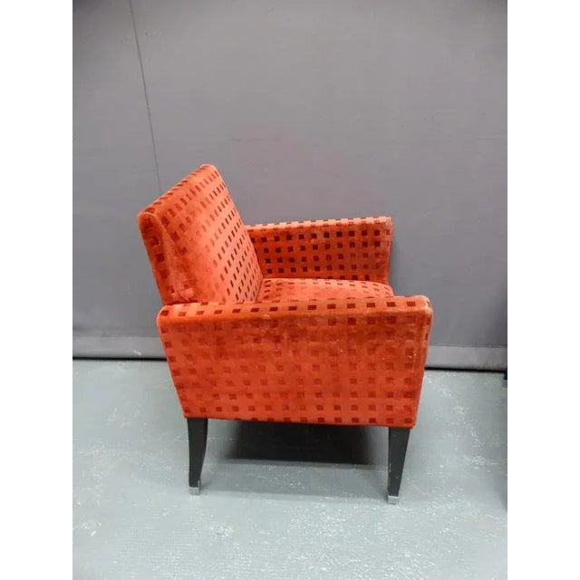 1950s Antique Velvet Armchairs, Set of 2 For Sale - Image 5 of 6