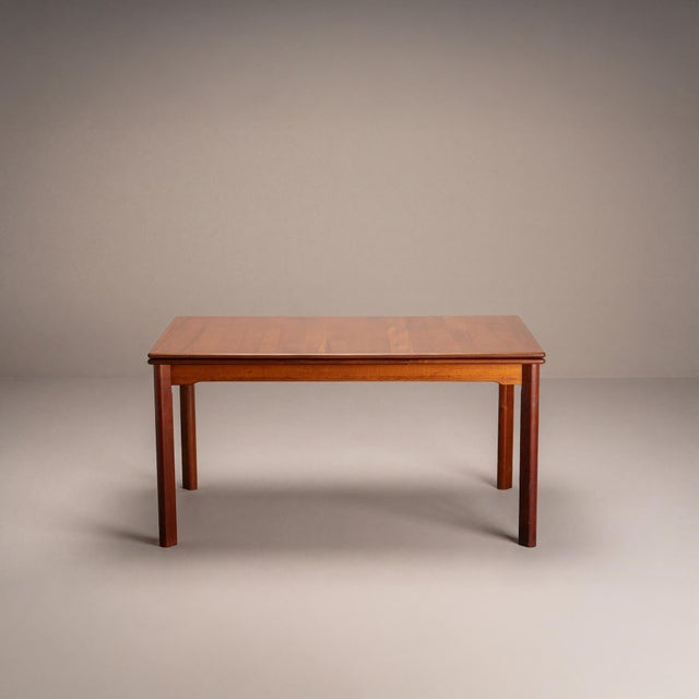 Mid-Century Modern Scandinavian Modern Danish Swedish Teak Extendable Dining Table For Sale - Image 3 of 9